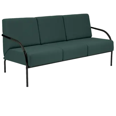 SPA 3 černý lak, látka BONDAI BN6 (8010) - látka tmavě šedá